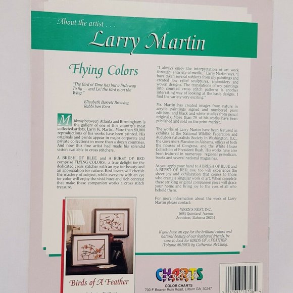 Flying Colors Bluebirds Cardinal Cross Stitch Book - Picture 2 of 8